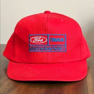 Vintage 90’s Ford Truck Motorsport Red SnapBack Cap